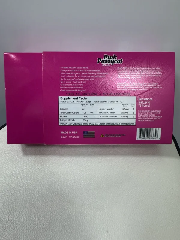 Pink Pussycat -Honey BOX of 12 sachets